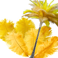 Load image into Gallery viewer, Complete Feather Centerpiece With 24" Vase (Gold & Yellow) - www.BuyOstrichFeathers.com