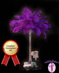 Load image into Gallery viewer, Complete Feather Centerpiece With 20" Vase (Purple) - Buy Ostrich Feathers