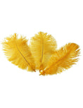 Load image into Gallery viewer, Ostrich Feather Tail Plumes 15-18" (Golden Yellow) - Buy Ostrich Feathers