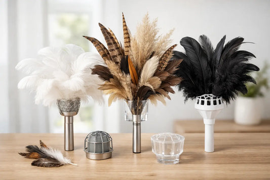 Bouquet Holders for Feather Arrangements That Perform