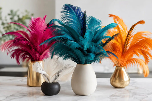 Event Feather Color Trends for Bold Decor