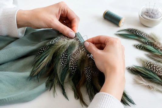 How to Attach Feathers to Fabric Securely