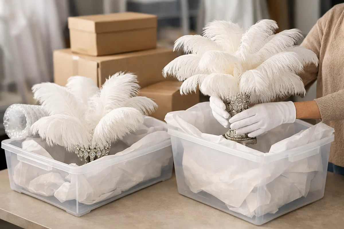 How to Store Feather Centerpieces Without Damage
