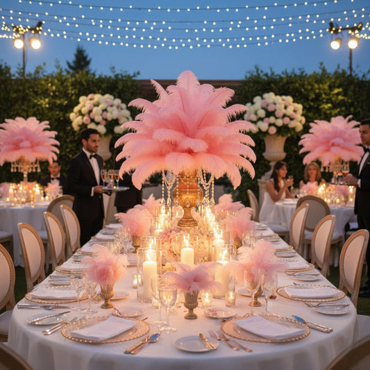 Feather Centerpieces That Withstand Outdoor Conditions