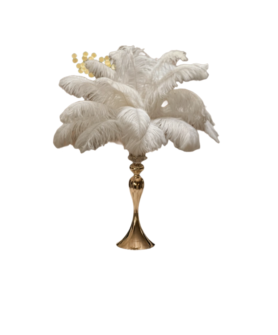 Budget-Friendly Feather Centerpieces