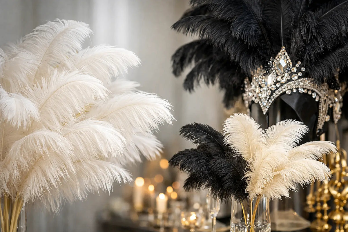 Ostrich Tail Plumes for Decor and Costumes
