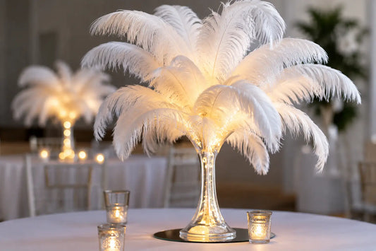 LED Lights for Feather Centerpieces That Glow