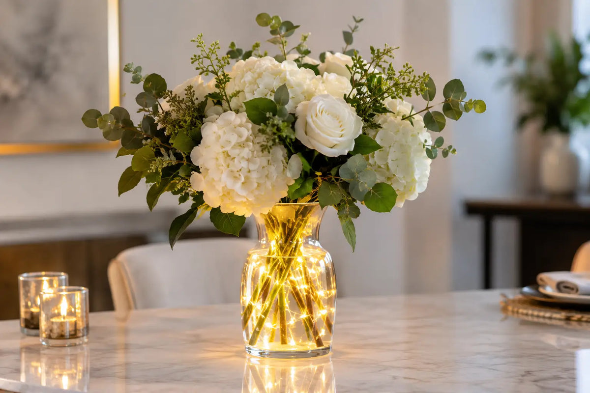 How to Use Vase Lights for Dramatic Centerpieces