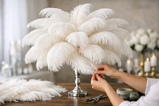 How to Arrange Ostrich Drabs for Full Centerpieces