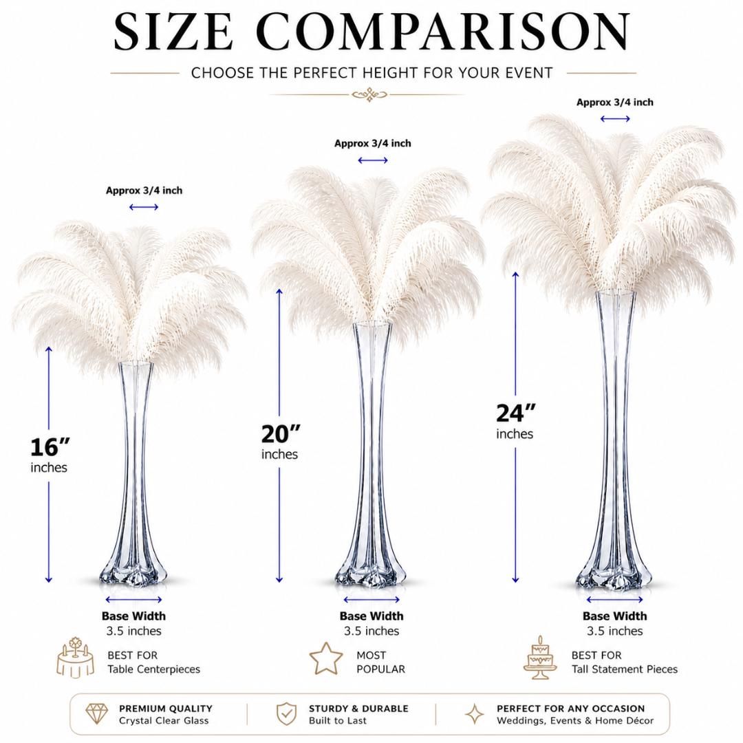 Eiffel Tower Glass Vases for Centerpieces