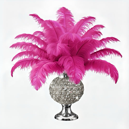 Ostrich Flexible Feathers 11-14" (Fuchsia) - www.BuyOstrichFeathers.com