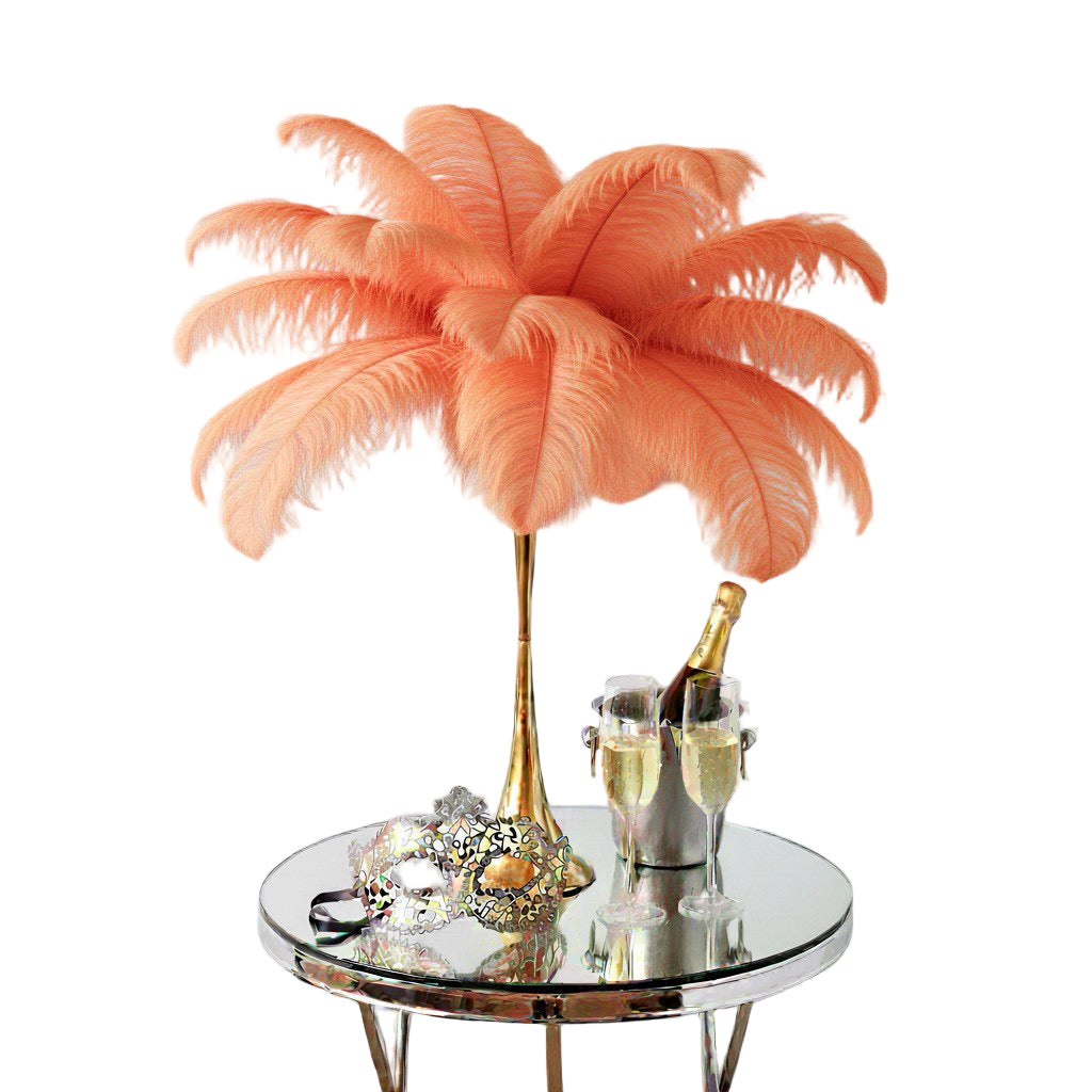 Ostrich Feather Spad Plumes 13-16" (Apricot) - www.BuyOstrichFeathers.com