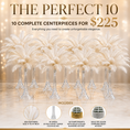 Load image into Gallery viewer, The Perfect 10 Complete Ostrich Feather Centerpiece Kit – 300 Genuine Ostrich Feathers, 20” Clear Glass Eiffel Tower Vases & Foam Inserts | Free Shipping
