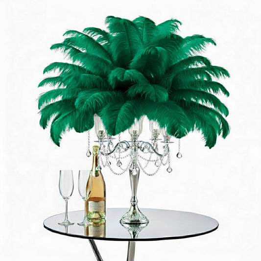 Ostrich Feather Spad Plumes 16-20" (Emerald Green) - www.BuyOstrichFeathers.com