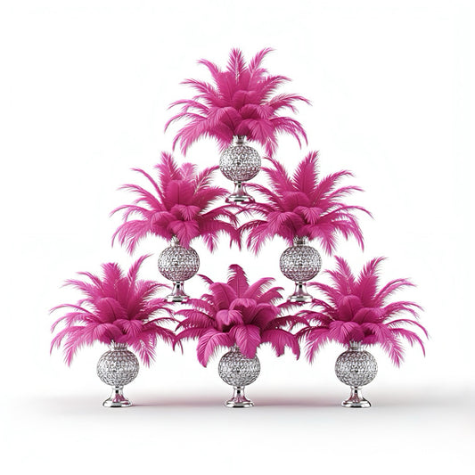 BULK 1/4lb Ostrich Feather Spad Plumes 12-16" (Fuchsia) - www.BuyOstrichFeathers.com