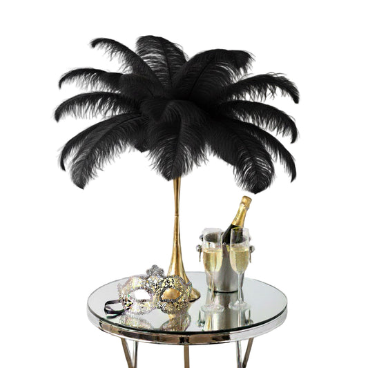 Ostrich Feather Spad Plumes 13-16" (Black) - www.BuyOstrichFeathers.com