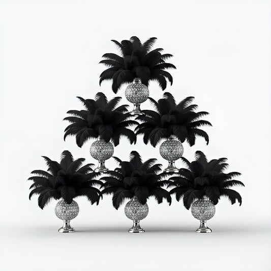 BULK 1/4lb Ostrich Feather Spad Plumes 12-16" (Black) - www.BuyOstrichFeathers.com