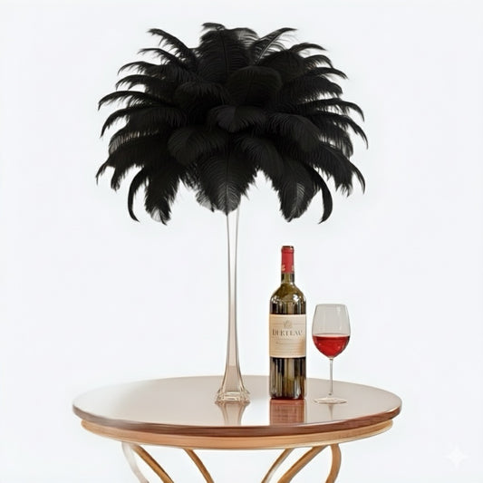 Ostrich Feather Tail Plumes 11-14" (Black) - www.BuyOstrichFeathers.com