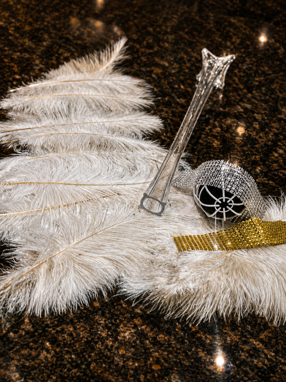 The Perfect 10 – 10 Complete Ostrich Feather Centerpiece Kit | 400 Genuine Ostrich Feathers | 24” Clear Glass Eiffel Tower Vases | Wedding & Event Party Décor | Free Shipping