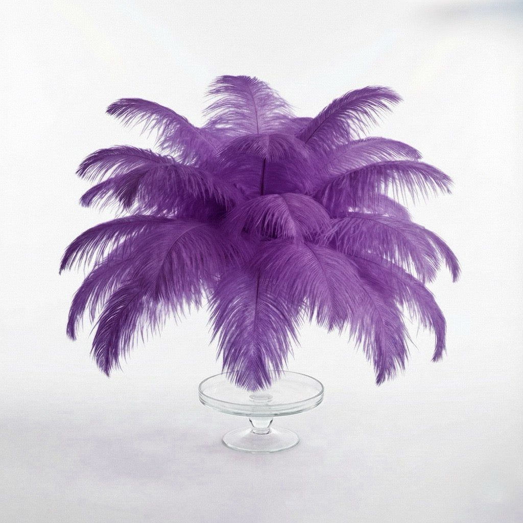 Ostrich Feather Tail Plumes 9-12" (Purple) - www.BuyOstrichFeathers.com