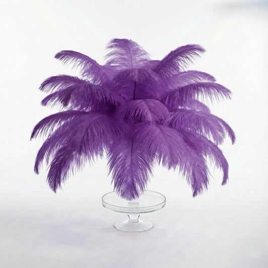 Ostrich Feather Tail Plumes 9-12" (Purple) - www.BuyOstrichFeathers.com