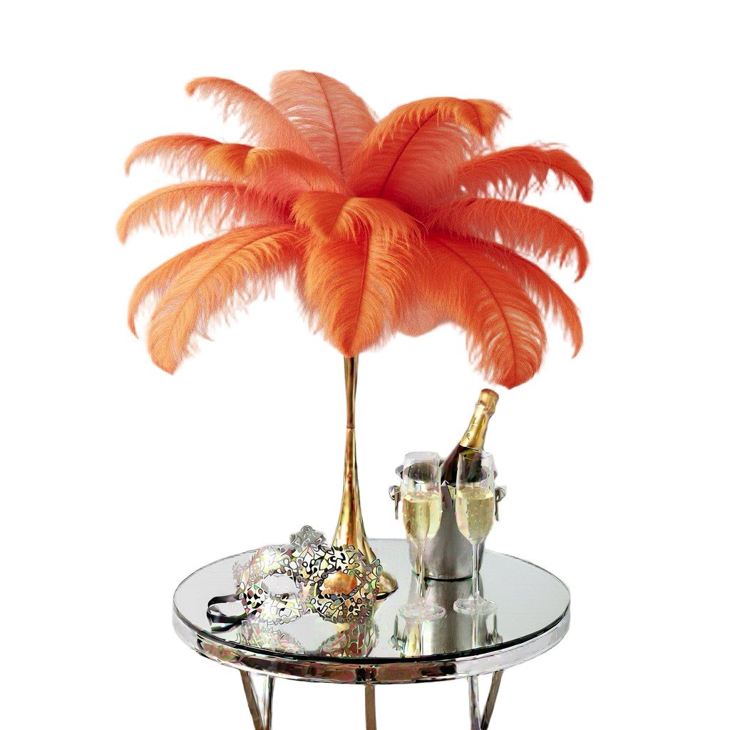 Ostrich Feather Spad Plumes 13-16" (Orange) - www.BuyOstrichFeathers.com