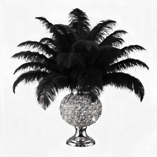 Ostrich Flexible Feathers 11-14" (Black) - www.BuyOstrichFeathers.com