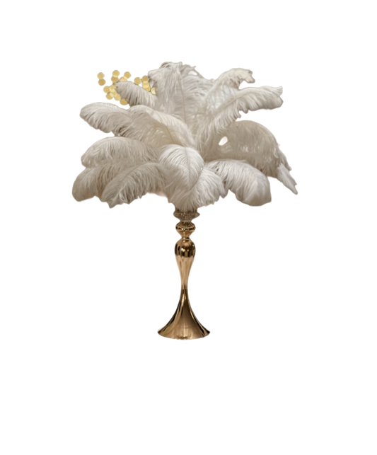 Centerpiece Rentals - Five Complete Ostrich Feather Centerpieces - www.BuyOstrichFeathers.com
