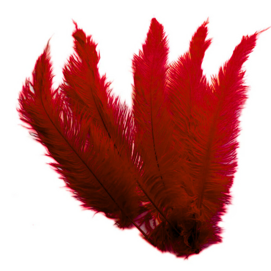 Ostrich Feather Spad Plumes 13-16" (Burgundy) - www.BuyOstrichFeathers.com