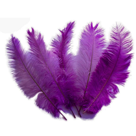 Ostrich Feather Spad Plumes 13-16" (Plum) - www.BuyOstrichFeathers.com