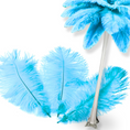 Load image into Gallery viewer, Complete Feather Centerpiece With 16" Vase (Baby Blue) - www.BuyOstrichFeathers.com
