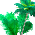 Load image into Gallery viewer, Complete Feather Centerpiece With 24" Vase (Green & Lime) - www.BuyOstrichFeathers.com
