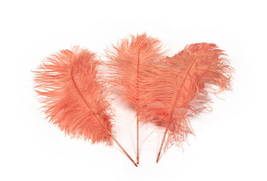 Ostrich Feather Tail Plumes 13-16" (Apricot) - www.BuyOstrichFeathers.com