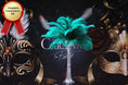 Load image into Gallery viewer, Complete Feather Centerpiece With 16" Vase (Emerald Green) - Buy Ostrich Feathers
