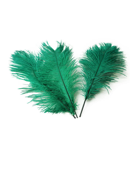 Ostrich Feather Tail Plumes 13-16" (Emerald Green) - Buy Ostrich Feathers